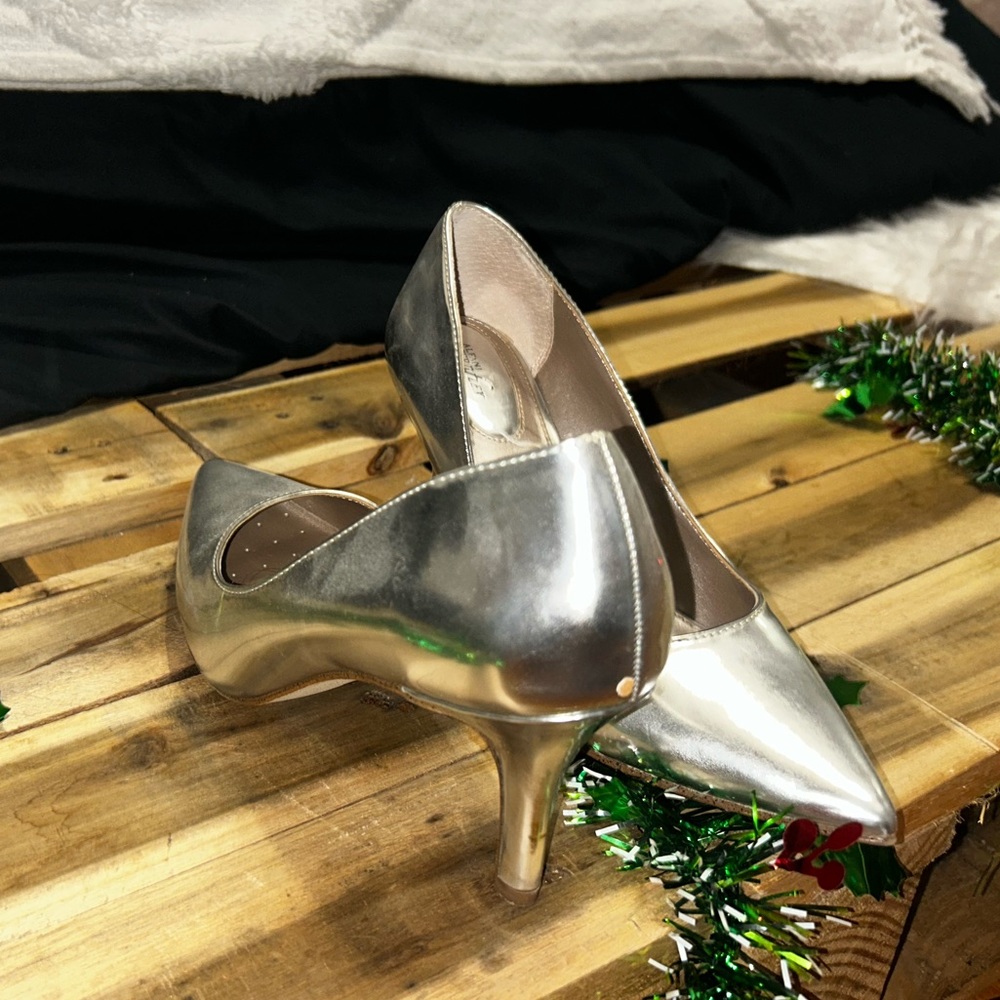 Silver Stiletto Heel